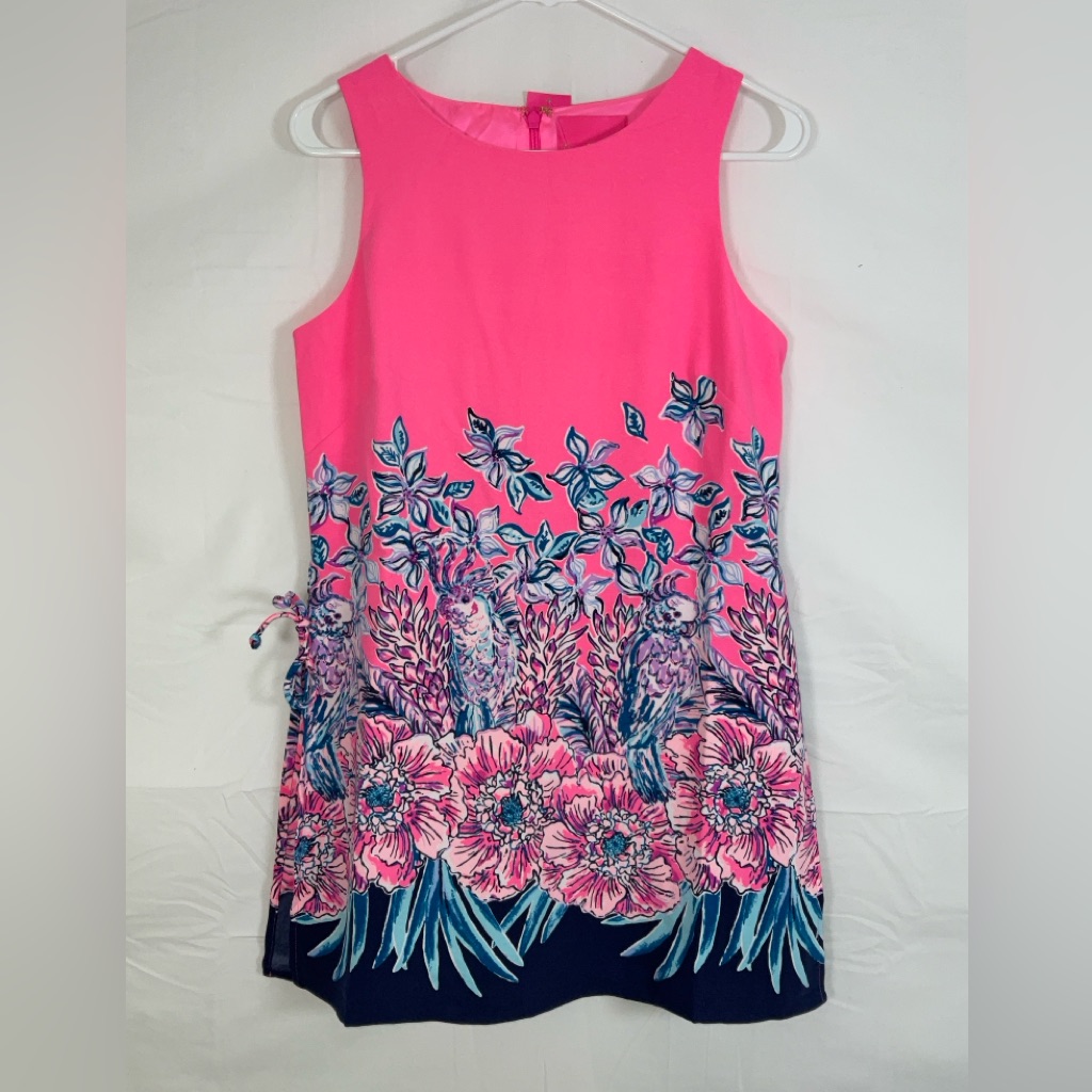 Nwt Women’s Lilly Pulitzer Donna Romper Pink Tropics Lady Luck Size 2
